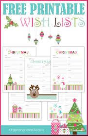 Free Printable Christmas Wish Lists Organizing Homelife