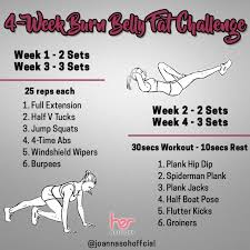 4 week burn belly fat challenge