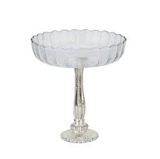 Large Fluted Glass Display Bowl Home