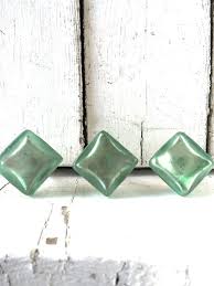 sea glass cabinet knobs green decor