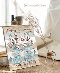 2nd anniversary gift cotton wedding