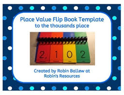 Place Value To The Thousands Place Flip Book Template