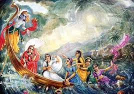 Image result for Krishna radha on the bank of river yamuna