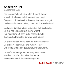 Brecht liebesgedichte