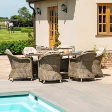 Buy Rattan Set With Fire Pit Tables