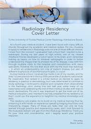 Radiology Cover Letter Writing Residency Job Application