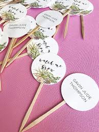In the free baby onesie shaped gift tags template download you'll receive two pages: Amazon Com Watch Me Grow Favor Tags Sticks Let Love Grow Custom Tags Reception Favors Bridal Shower Baby Shower Succulent Design Wood Picks Set Of 45 Handmade