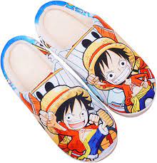 YZJYB One Piece Anime Superweich Warm Hausschuhe Japanisch Cartoon Weich  Korallenvlies Schuhe 3D Drucken Niedlich Plüsch Zuhause Pantoffeln,UK  3~4.5/EU 35.5~37.5(260) : Amazon.de: Fashion