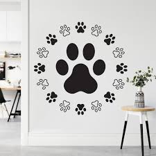 Dog Paw Wall Decal Dog Wall Decals Pet