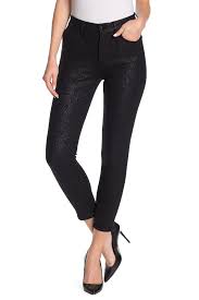 Jen7 By 7 For All Mankind Floral Metallic Ankle Skinny Jeans Nordstrom Rack