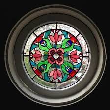 classic 16 round stained glass window