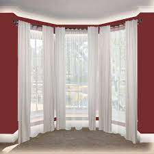 rod desyne ornament 13 16 bay window double curtain rod black 78 144