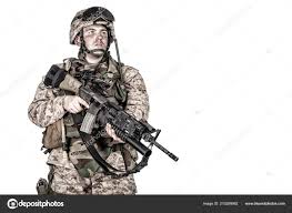 Equipped And Armed U S Marine Corps Rifleman Stock Photo