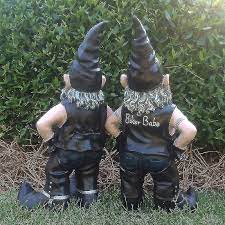 Gnomes Biker Dude Babe Motorcycle Gnome