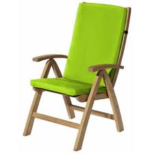 High Back Chair Cushion Pad Cover Green
