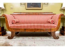 antique danish biedermeier sofa in red