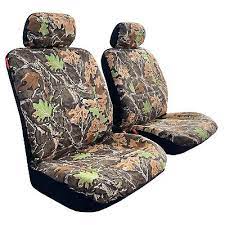 Forest Camo Car Seat Covers Canvas 2pcs