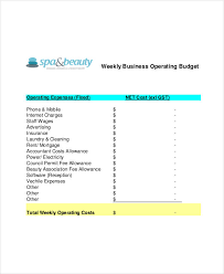 Operating Budget Template 8 Free Pdf Documents Download Free