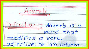 definition of adverb in english what