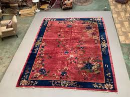 large chinese art deco rug in wool for