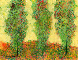 Three Green Trees 2 Art Wendell Myers