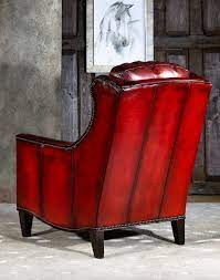 estella red leather chair fine furniture