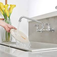 Bwe 2 Handle Wall Mount Kitchen Faucet