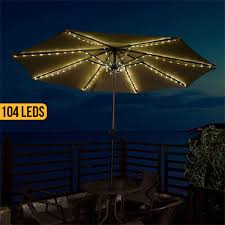 104 Led Patio Umbrella Solar String Light