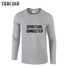 Us 8 73 50 Off Tarchia Spiritual Gangster Print T Shirt Men Slim Fit Cotton Casual Mens Clothing Camiseta Homme T Shirt Long Sleeve Tshirt In