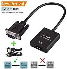 Hdmi to vga adapter is the ideal solution for connecting a computer, laptop, or other hdmi device to a monitor, ps4, projector, hdtv, or other this could be the best hdmi to vga adapter for mac at the moment, as it has been specially designed to work with the mini display port 1.1 port at great value. Amazon Com Vga To Hdmi Onten 1080p Vga To Hdmi Adapter Male To Female For Computer Desktop Laptop Pc Monitor Projector Hdtv With Audio Cable And Usb Cable Black Electronics
