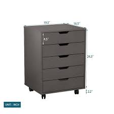 dark gray 1 moveable file cabinet with