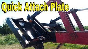 diy skid steer quick attach plate you