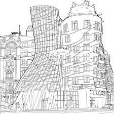 To clarify the list of pictures that you see: Stunning New Coloring Book Shines A Light On Global Architecture Coloring Books Colour Architecture Dancing House