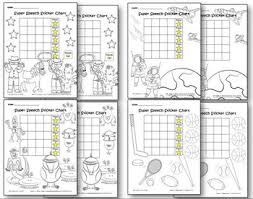 Super Speech Sticker Chart Coloring Page_package 2