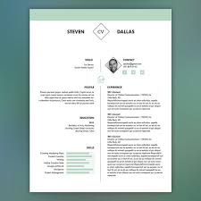Professional Resume Template With Matching Cover Letter Mint Green Microsoft Word Template Editable Resume Template Dallas