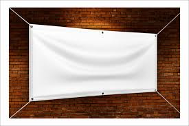 black and white fabric banner material