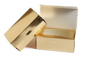Gold Paper Box Open Window Cover