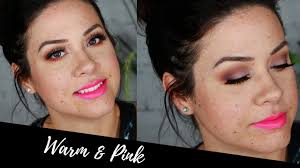 hot pink lips full makeup tutorial