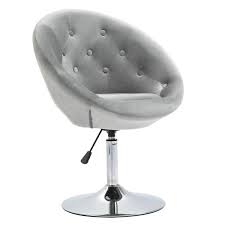 homcom grey modern makeup vanity chair