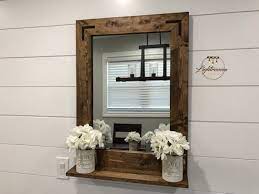 3 5 Frame Mirror With 5 Deep Shelf