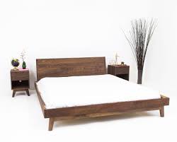 The headboard is larger than the footboard giving it a cosy feel — both pieces curve upwards and outwards like a sleigh. Buy Hand Crafted The Bosco Mid Century Modern Solid Walnut Bed Made To Order From Moderncre8ve Custommade Com