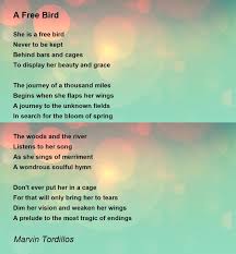 a free bird poem by marvin tordillos