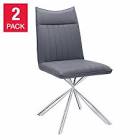 Lind Modern Dining Chair 2-pack with Chrome Legs Costco