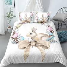 Cute Bunny Framed Bedding Set Bedding