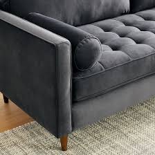 monroe mid century tufted seat sofa 79
