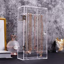 acrylic 24 hooks necklace display stand