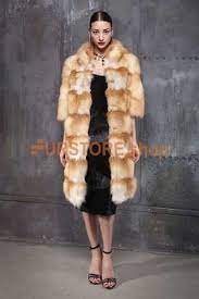 Long Fur Coat From Ukrainian Bleached
