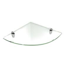 Clear Floating Glass Shelves Corner