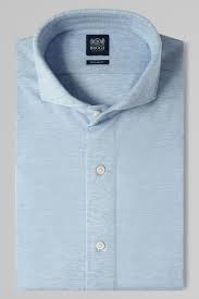 Sky Blue Casual Shirt With Open Collar Boggi