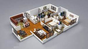 Apartment Floor Plans 3d House Plans